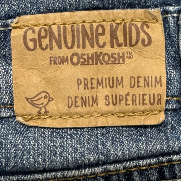 Oshkosh B'Gosh Genuine Kids 18 Months Denim Jean Bib Overalls Pockets - Picture 2 of 7